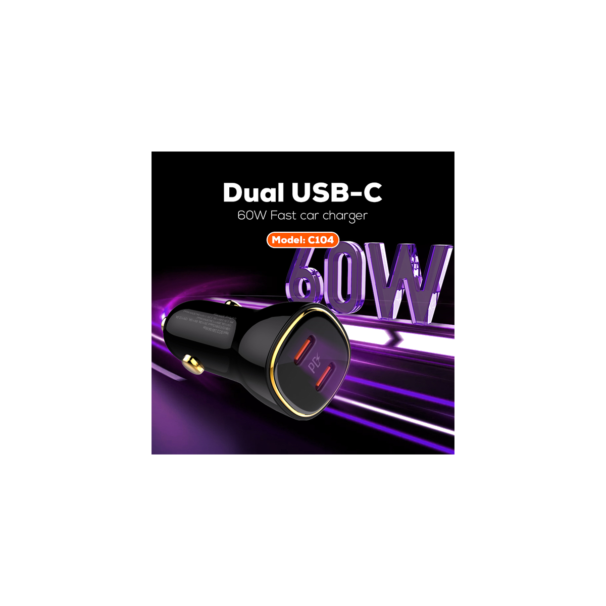 60W Dual PD Car
